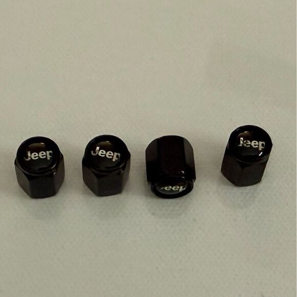 Jeep Valve Stem Caps in Black Set of 4 NWT - Picture 2 of 4